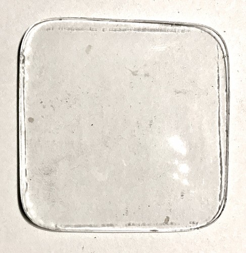 Verre carré bombé coin rond - carré,