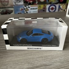 Miniature Minichamps 1/43 Porsche 911 GT3 Touring 2021 Bleu Neuf