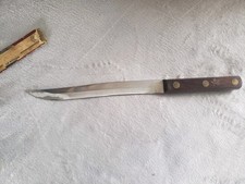 Grand Couteau Long Sabatier Jeune Inox Grappe Raisin XXème