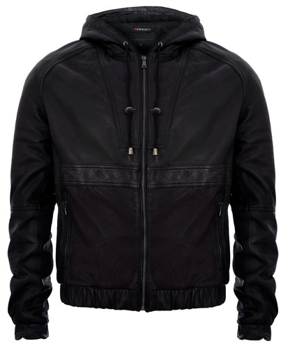 Veste bomber biker capuche - À,