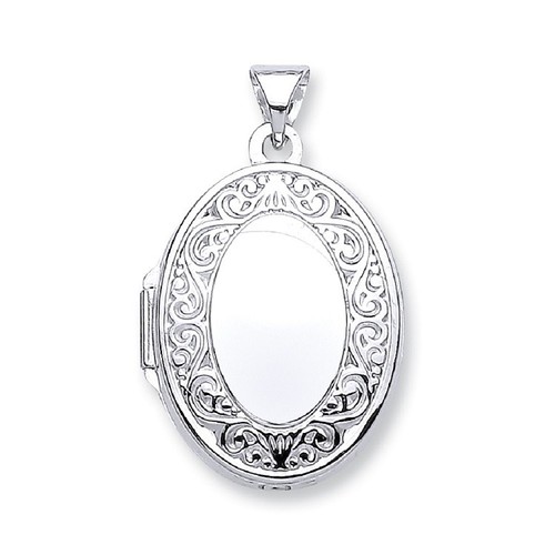 Pendentif ovale blanc 9 - ovale, en