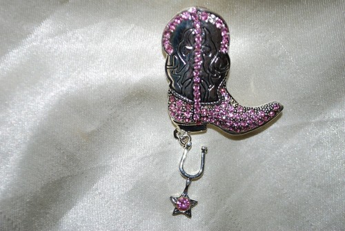 Pink crystal cowgirl boot - pink,