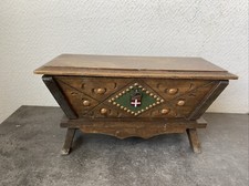 Ancienne Boîte Coffret Bois Pétrin Deco Savoie Montagne 