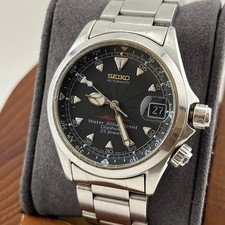 Montre Seiko Alpinist 4S15-6000 automatique noire testée rare pour collection