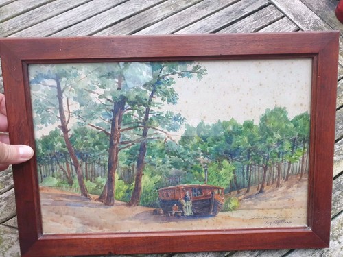 Aquarelle ancienne marine jean - aquarelle,