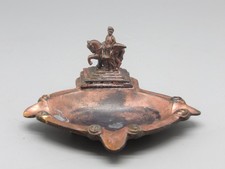 CENDRIER ANCIEN EN REGULE CUIVRER CHEVALIER ANGE