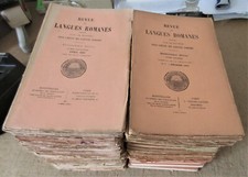 REVUE DES LANGUES ROMANES LOT DE 95 VOL. de 1882 à 1965 OCCITAN ANCIEN FRANCAIS