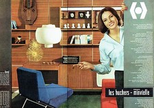 PUBLICITE ADVERTISING 037  1963   éléments Les Huchers -Minvielle (2p) meubles