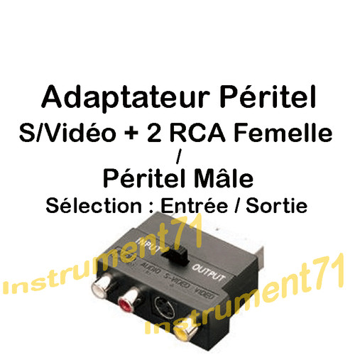 Adaptateur peritel mâle 3 - mâle, =