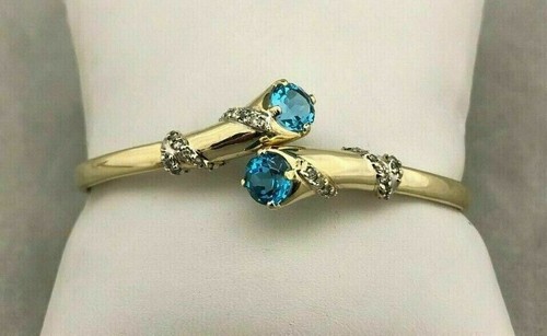 2ct round blue topaz - blue,