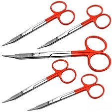 5x Cisaille Courbé 13 CM Pointu Micro Dentelée Ciseaux de Fil Ongle Artisanat