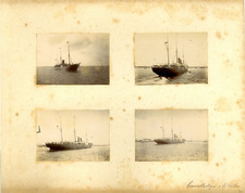 France Transatlantique (Vignettes) Vintage print, Tirage albuminé  6,5x10,5 