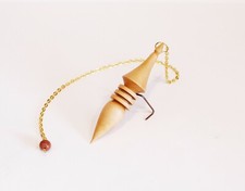 ° PENDULE EGYPTIEN DU NIL EN BUIS AVEC CHAINETE THOT  RADIESTHESIE ESOTERISME