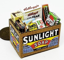 Poupées Maison Carton Épicerie Boite 1:12 Échelle Cuisine Accessoire Sunlight