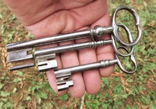 Lot de Anciennes Clefs Creuses XIXe Siècle,Clés forgées, de château,Antique key