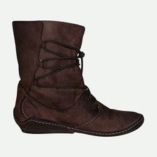 Bottines. Boots. Bottillons Fourres Marron. Khrio. Cuir. Pointure 39