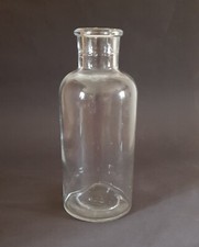 Ancien flacon d'apothicaire Verre blanc 