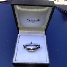 Superbe Rare Pin's  Broche  Soupiere signée CHRISTOFLE en Argent Massif vintage