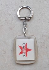 Ancien porte clefs clés vintage huile CALTEX France Garage Petroliana 1960s #6