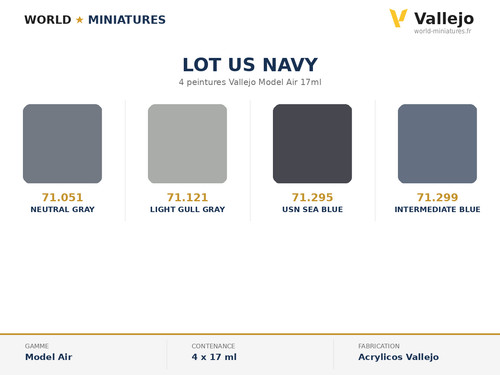 Lot navy 4 peintures - –,