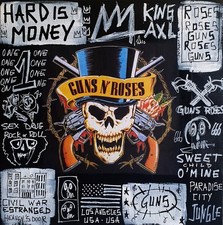 SPACO signed GUNS ROSES hard ROCK tableau pop street ART graffiti french paint