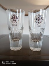 2 VERRES WHISKY LABEL 5