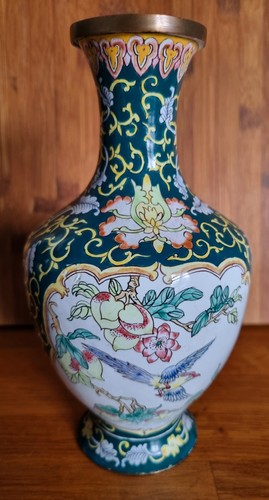 Vase balustre ancien émaux - vase, en