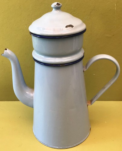 Cafetiere verseuse email bleu - verseuse,