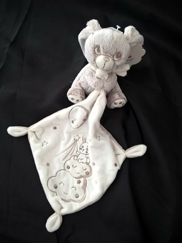 Doudou mouchoir lapin blanc - mouchoir,