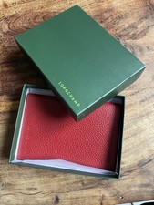 Étui A Passeport Longchamp Cuir rouge Vermillon Foulonné Avec Sa Boîte