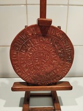 Réplique Disque De Phaistos 15cm De Diamètre Argile Grèce Antique