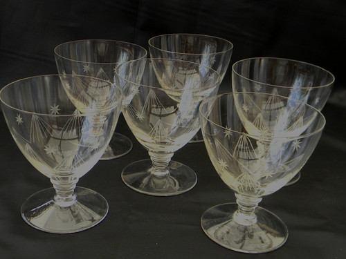 Verres eau art déco - verres,