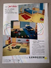 ▬► Publicité de 1956 - LINILEUM - sol de chambre en lino  - 1287