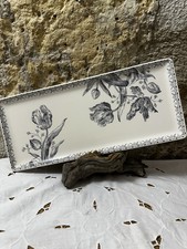 Plat à cake en faïence de Gien décor Tulipes