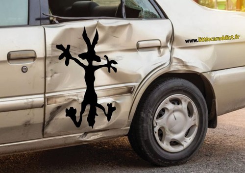 Autocollant coyote cartoon - coyote,