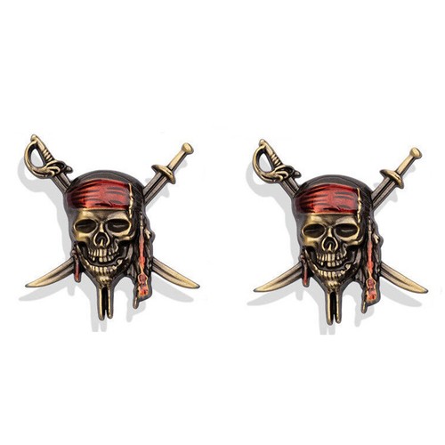 Bronze metal pirate - bronze,