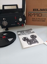ELMO K-110 SM 8mm/Super 8 Projector – Box, Manual, Reel, Accessories –