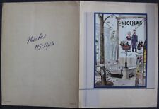 Encart dépliant VINS NICOLAS "Affiche Nectar & Félicité" 1931 imp. Draeger 