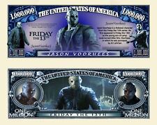 JASON VOORHEES VENDREDI 13 ! BILLET MILLION DOLLAR US! Film Serie Horreur Masque