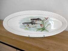 PLAT A POISSON FAIENCE GIEN