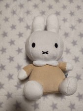 Peluche doudou lapin blanc marron creme velours grelot NIJNTJE MIFFY 26cm