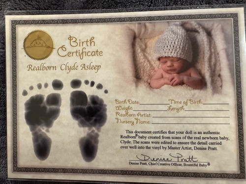 Realborn clyde asleep sold out - realborn,