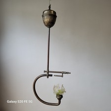 Lampe À Pétrole Marvel Pression Gravité Suspension Ancienne 85 Cm