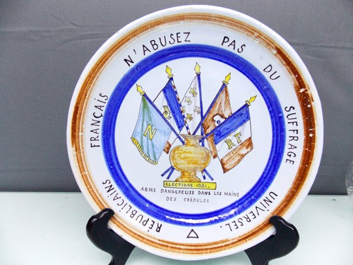 Porquier tres rare assiette - rare, de
