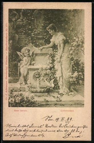 Carte postale artiste hans - carte,