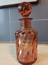 Flacon de toilette BACCARAT, modèle bambou tors. XIXè. Parfait état