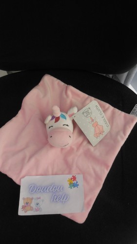 580b doudou plat licorne rose - 580b/,