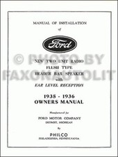 1935 1936 Ford Radio