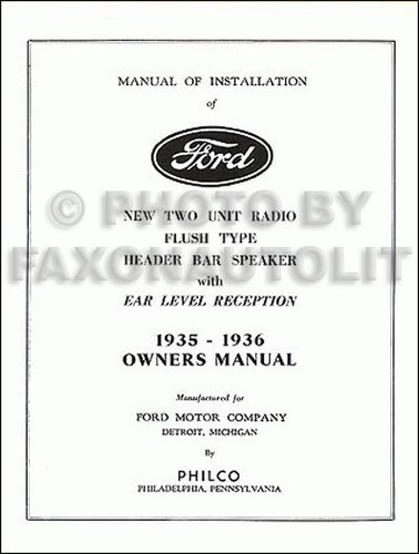 1935 1936 ford - ford, radio