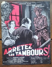 Plaquette ARRETEZ LES TAMBOURS George LAUTNER Bernard BLIER Anne DOAT 1961